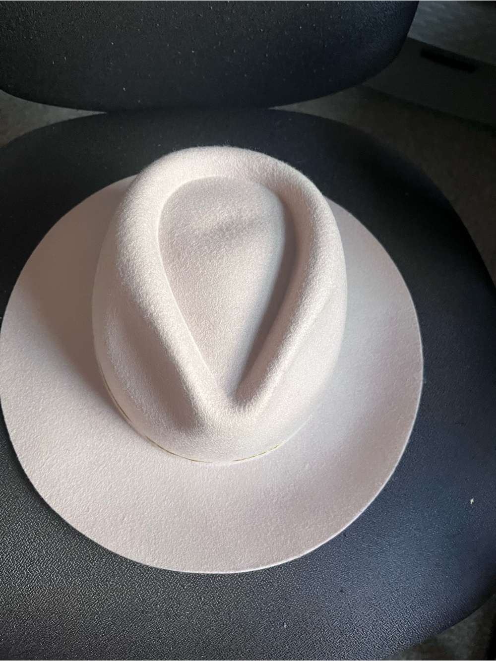 Morgan Taylor Pale Pink Felt Fedora Hat